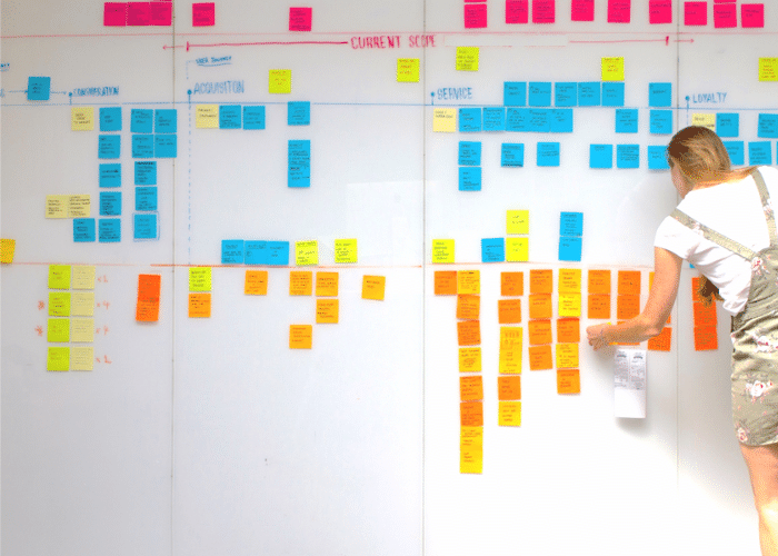 Courtney McConnochie mapping a service journey