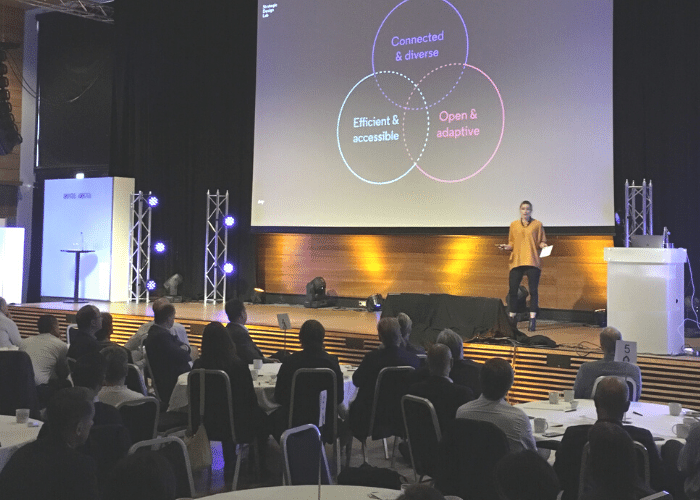 Courtney McConnochie speaking on emergent strategy