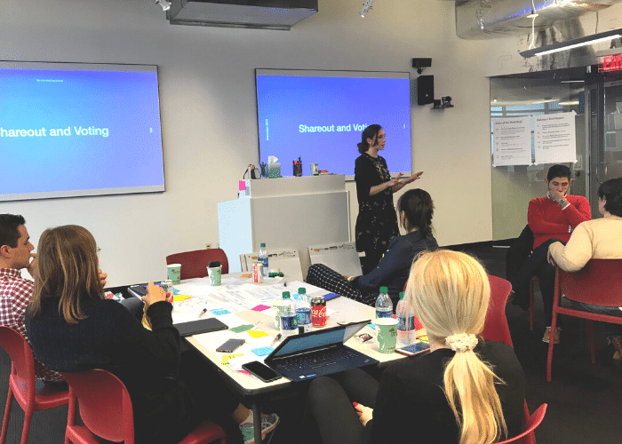 Courtney McConnochie presenting at Google in Atlants